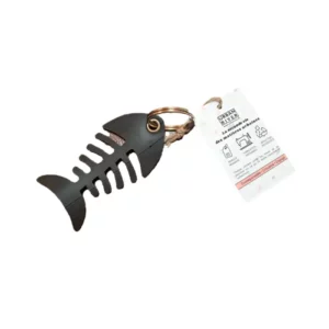 Porte clé Poisson en chambre à air surcyclée