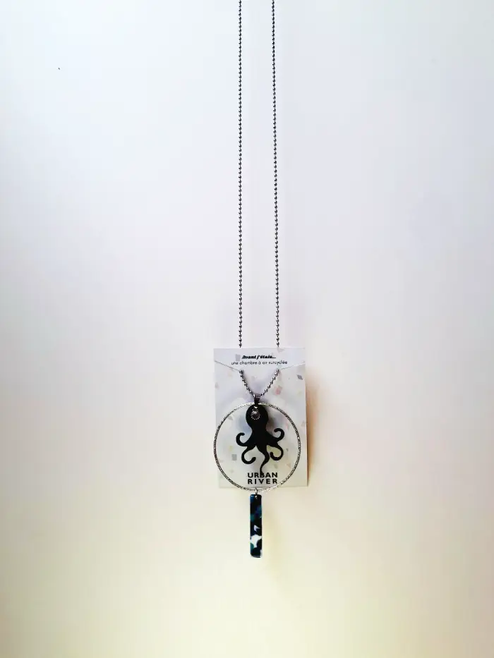 Collier Poulpe en chambre à air surcyclée – Image 5