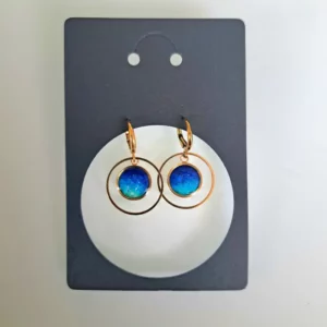 Boucles d'oreilles Mer-veille anneau dorées