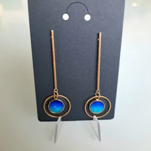 Boucles d'oreilles longues or
