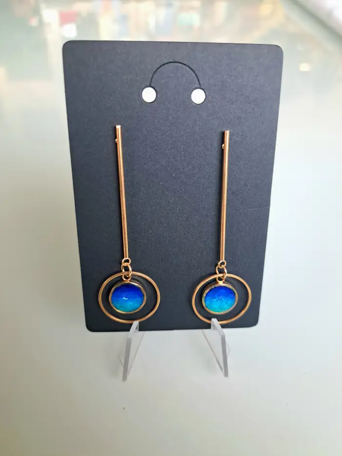 Boucles d'oreilles longues or